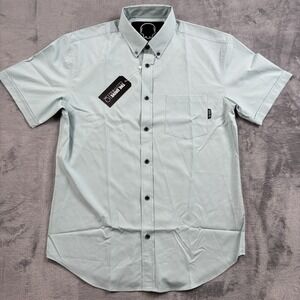 The Drive Clothing Shirt Mens Large Mint Green Button Up Pocket Grunge Punk